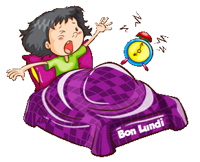 Gif animé Bon lundi reveil